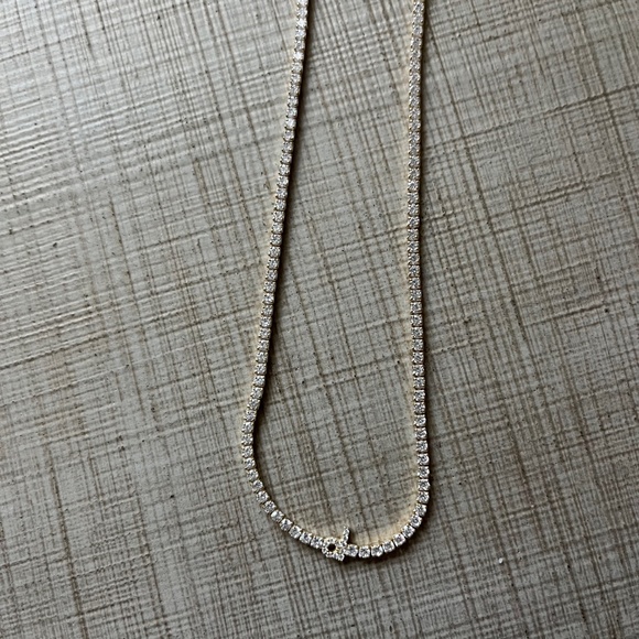 Adina's Jewels Initial Tennis Choker Necklace - Picture 1 of 2